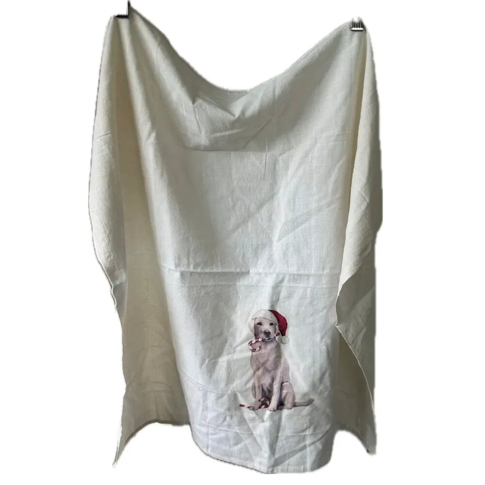 Unbranded NWOT 100% Egyptian Cotton Holiday Christmas Dog Tea Dish Kitchen Towel